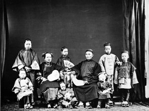 Kinesisk familie, ca. 1870